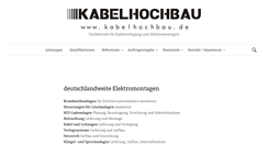 Desktop Screenshot of kabelhochbau.de