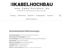 Tablet Screenshot of kabelhochbau.de